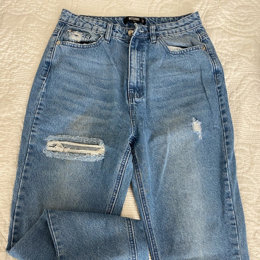 Distressed Denim Jeans